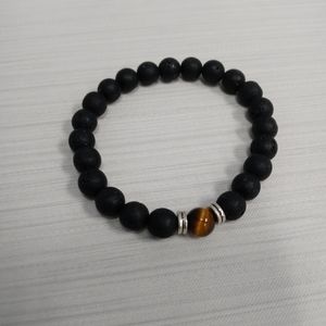 Tigers Eye Lava Bead Bracelet